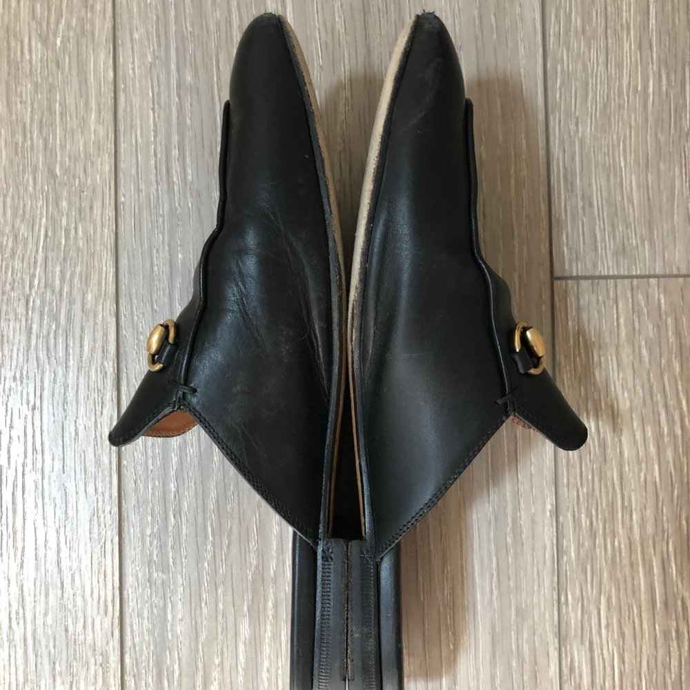 Gucci Black Leather Horsebit Mule Loafers 38.5 - Picture 3 of 7